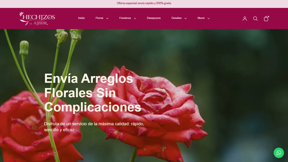Tienda en línea de Floristería Hechizos de Amor